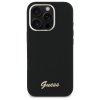 Guess GUHCP16LSMBSLK iPhone 16 Pro 6.3  czarny/black hardcase Silicone Script Metal Logo & Frame